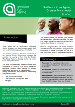 Resilience in an ageing Greater Manchester: Briefing